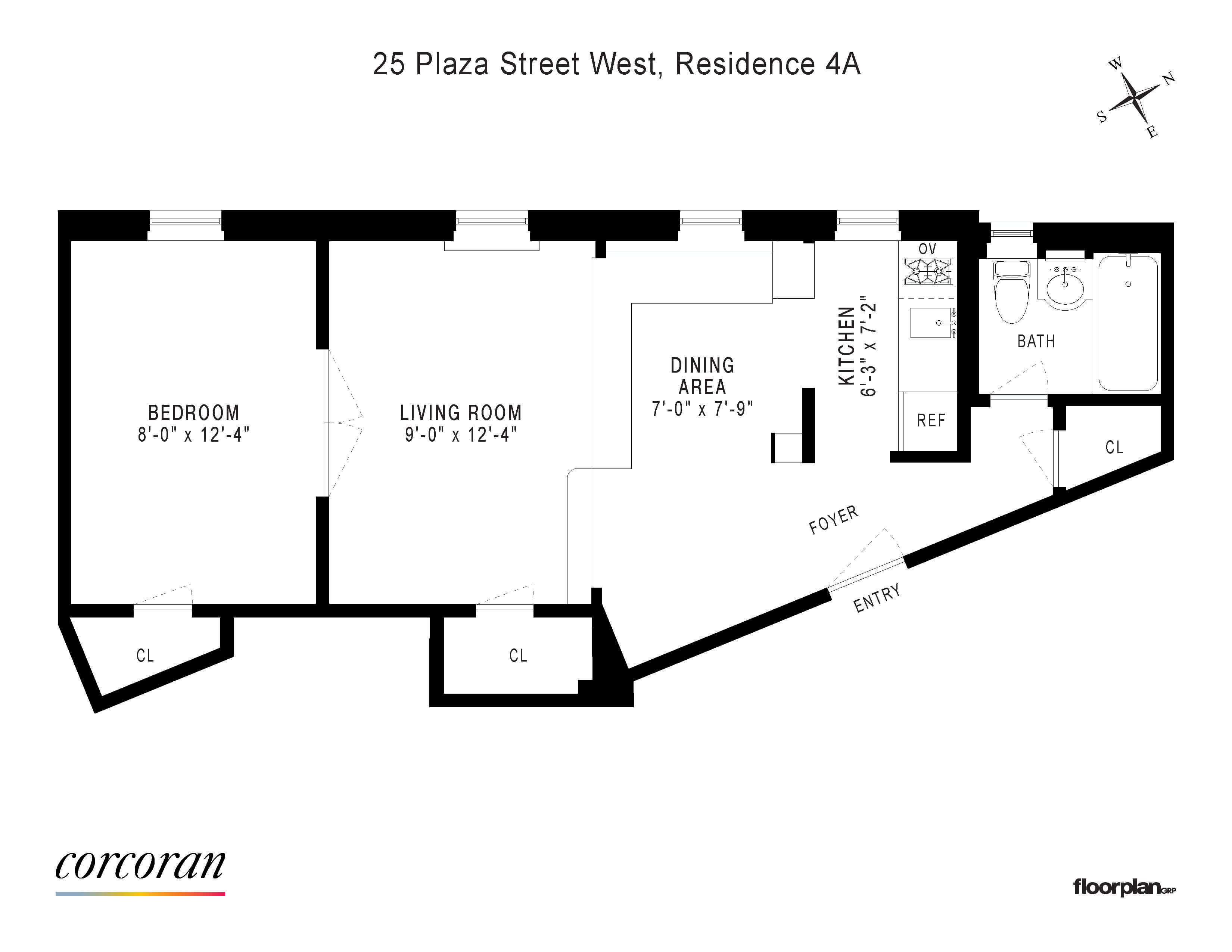 floorplan of 25 plaza street west