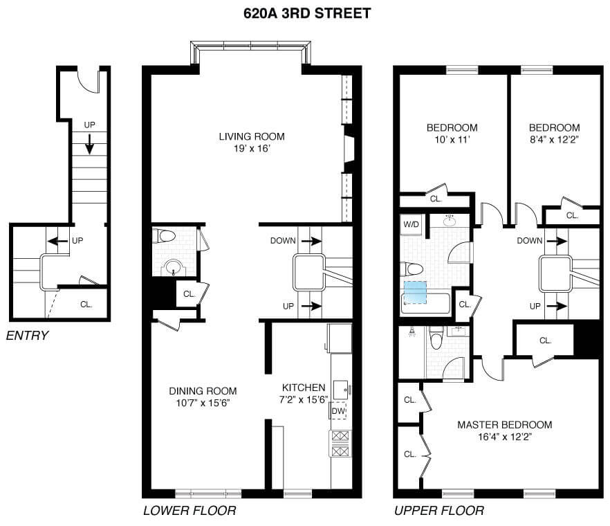 floorplan of unit 2 620 3rd street park slope