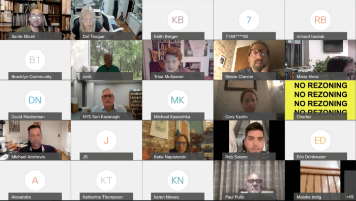 screenshot of virtual meeting