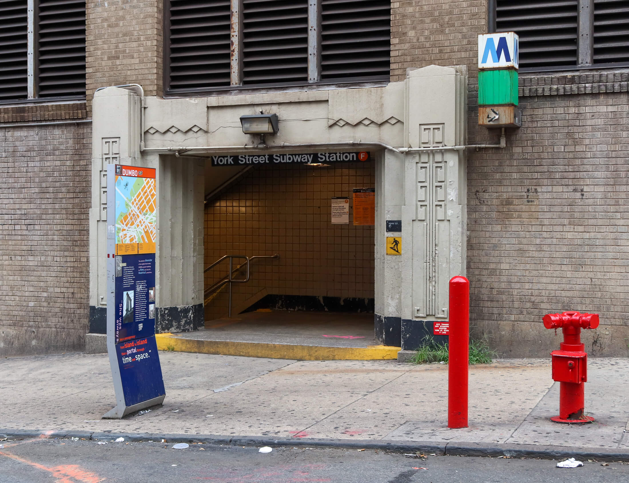 exterior of york street subway station