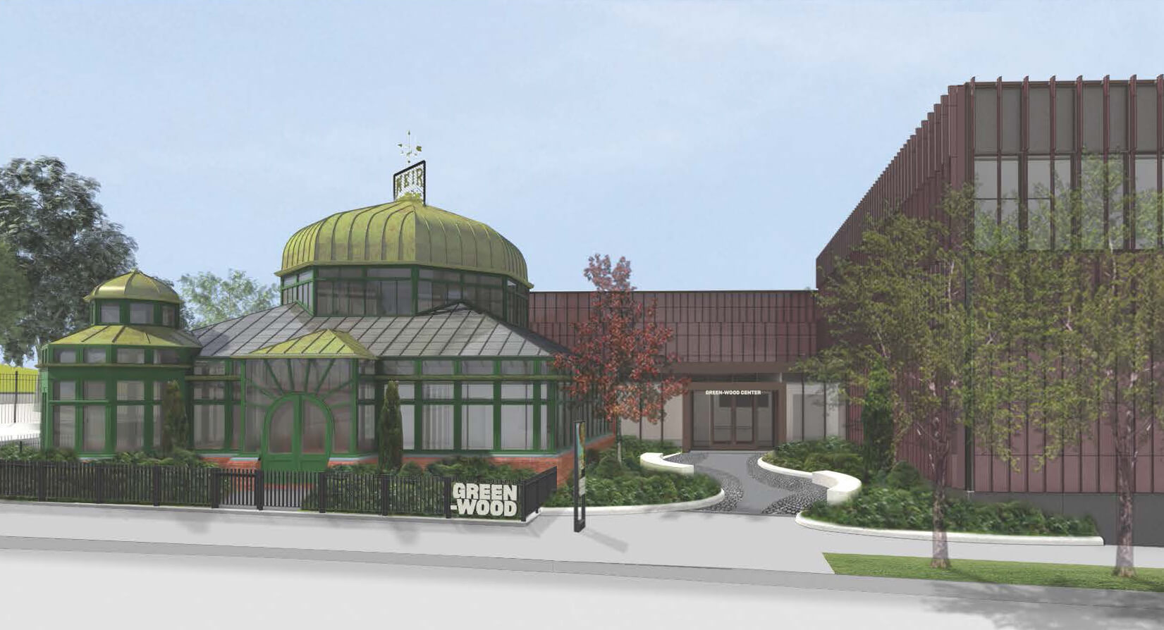 renderings for green-wood visitor center