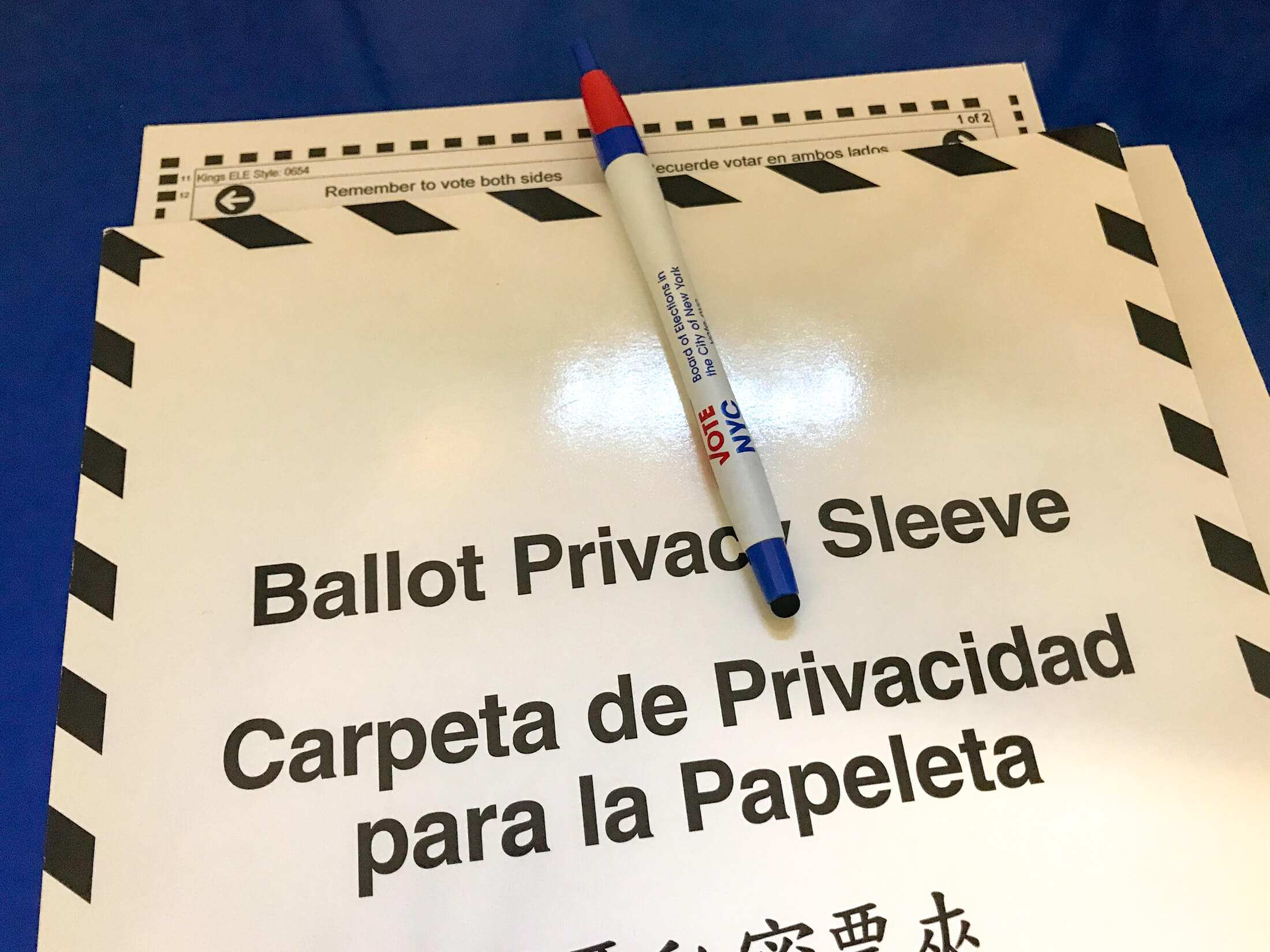 ballot privacy sleeve