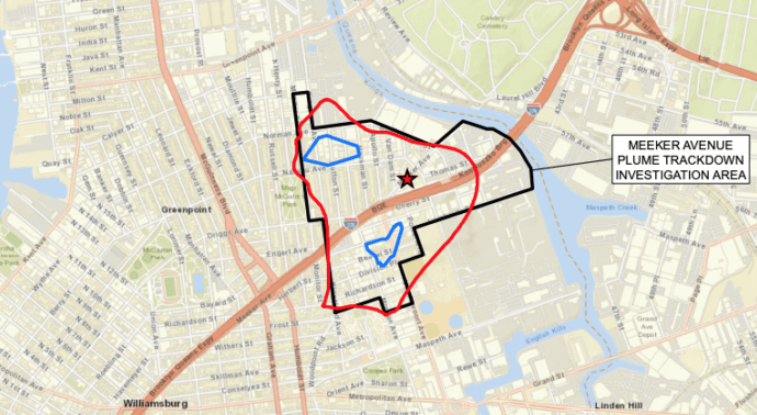 map of meeker avenue plume