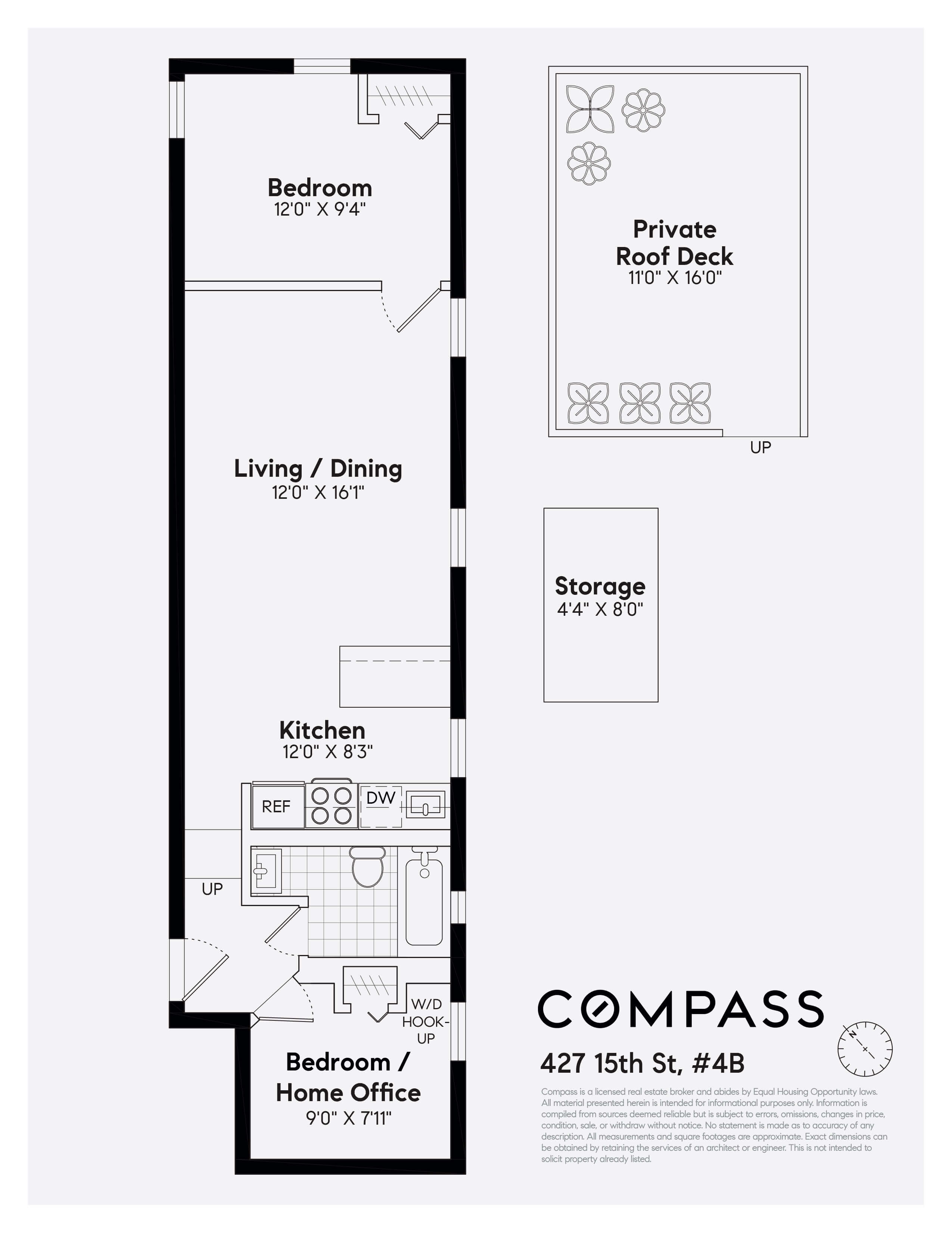 floorplan of 427 15th street 4b