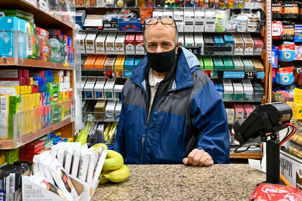 Muhammad Esa owner of Farm Shop Deli in Park Slope