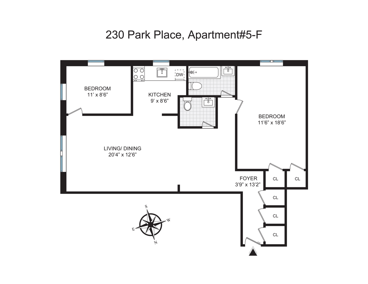floorplan of 5f 230 park place
