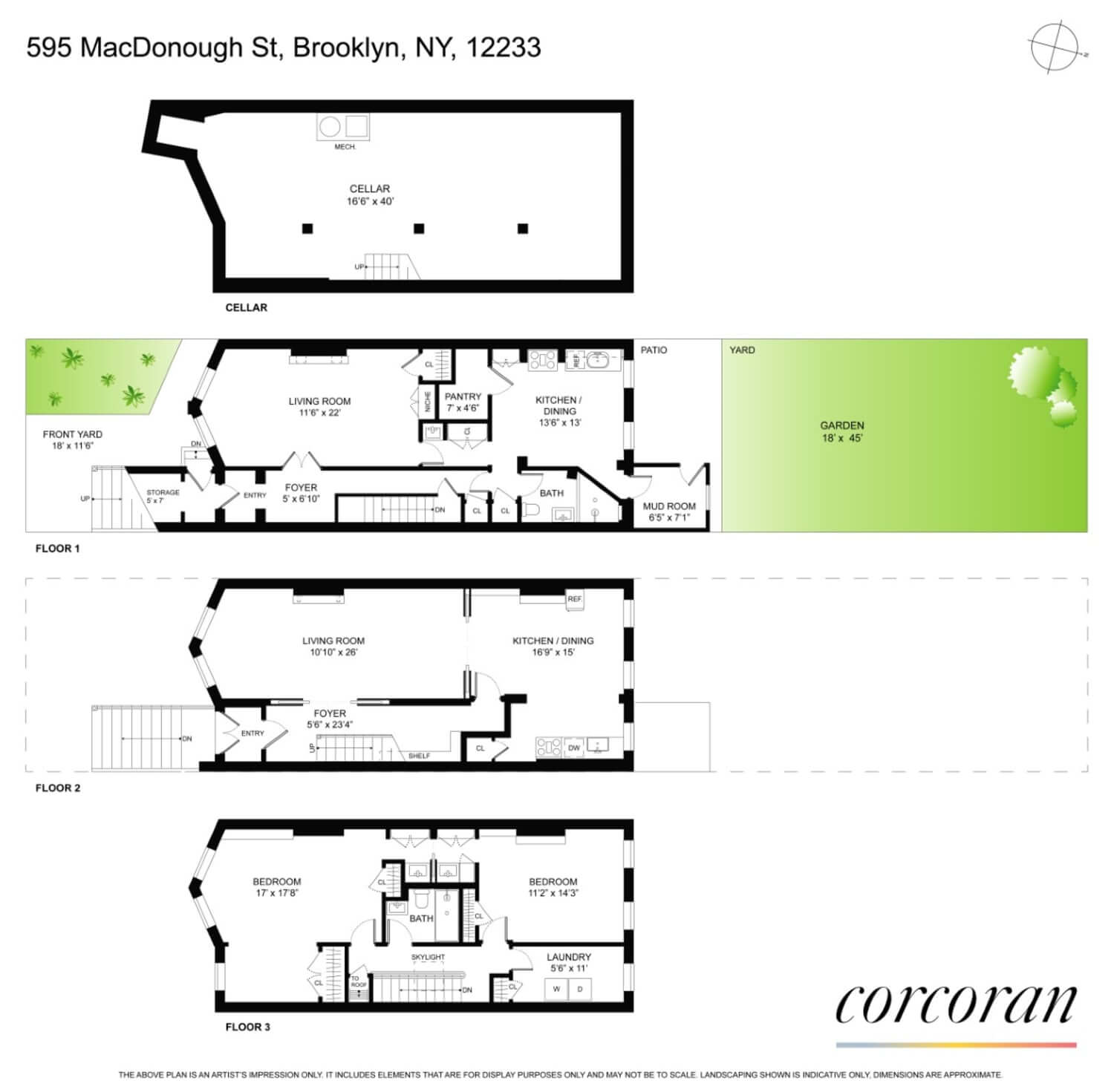 floorplan of 595 macdonough street