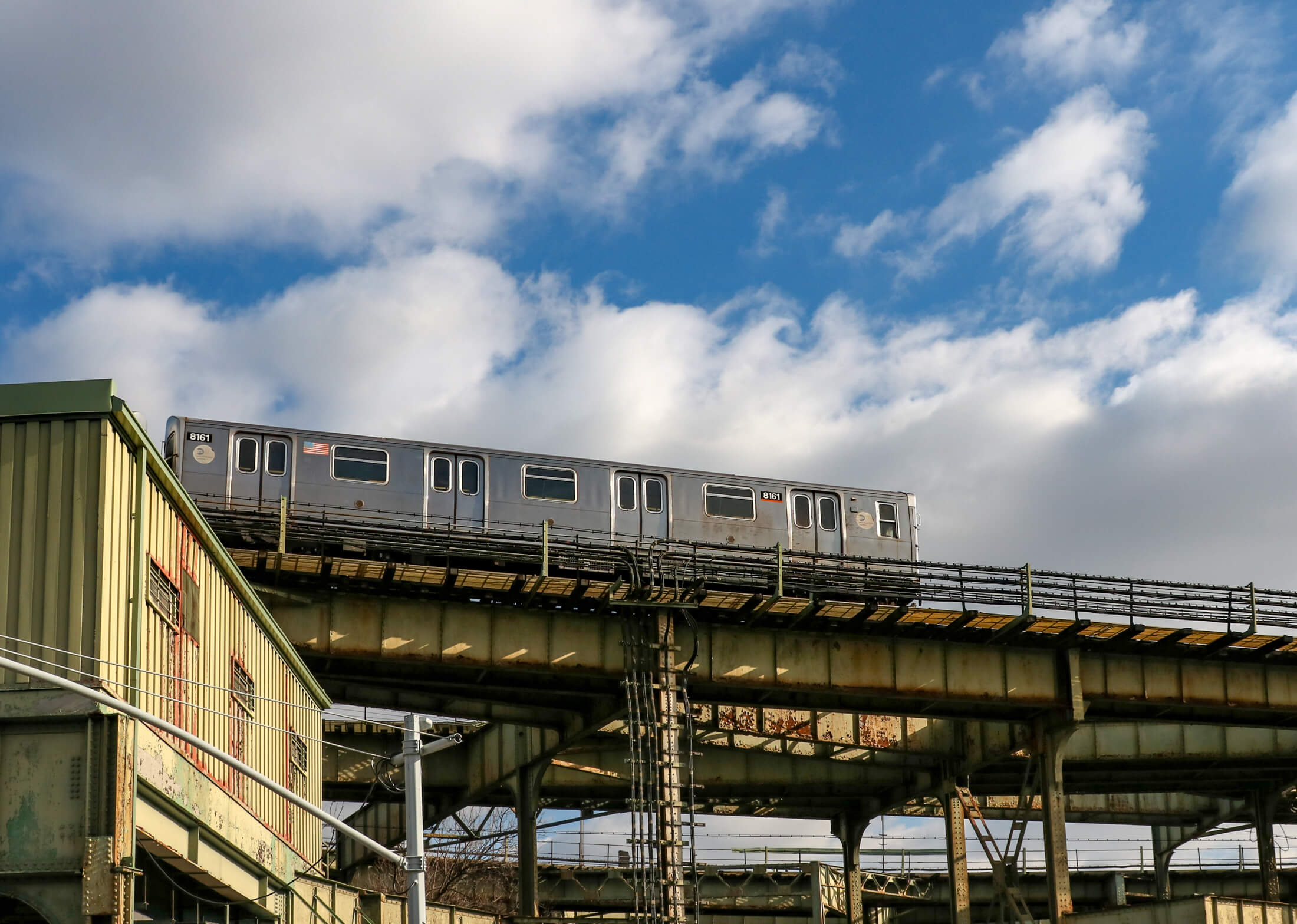 subway on the tracks