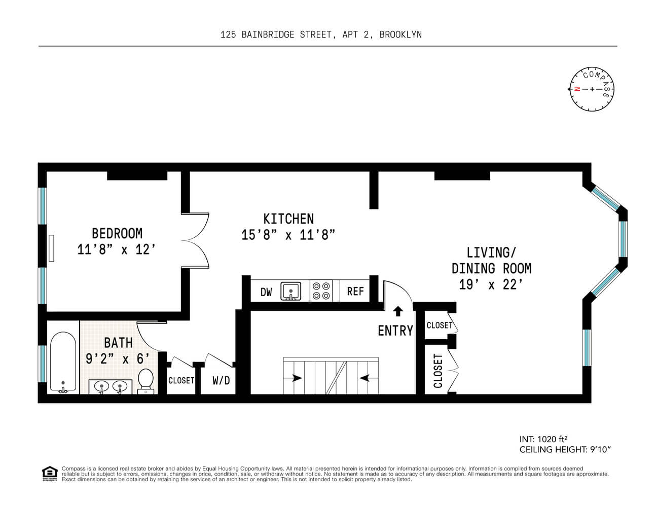 floor plan of 125 bainbridge street