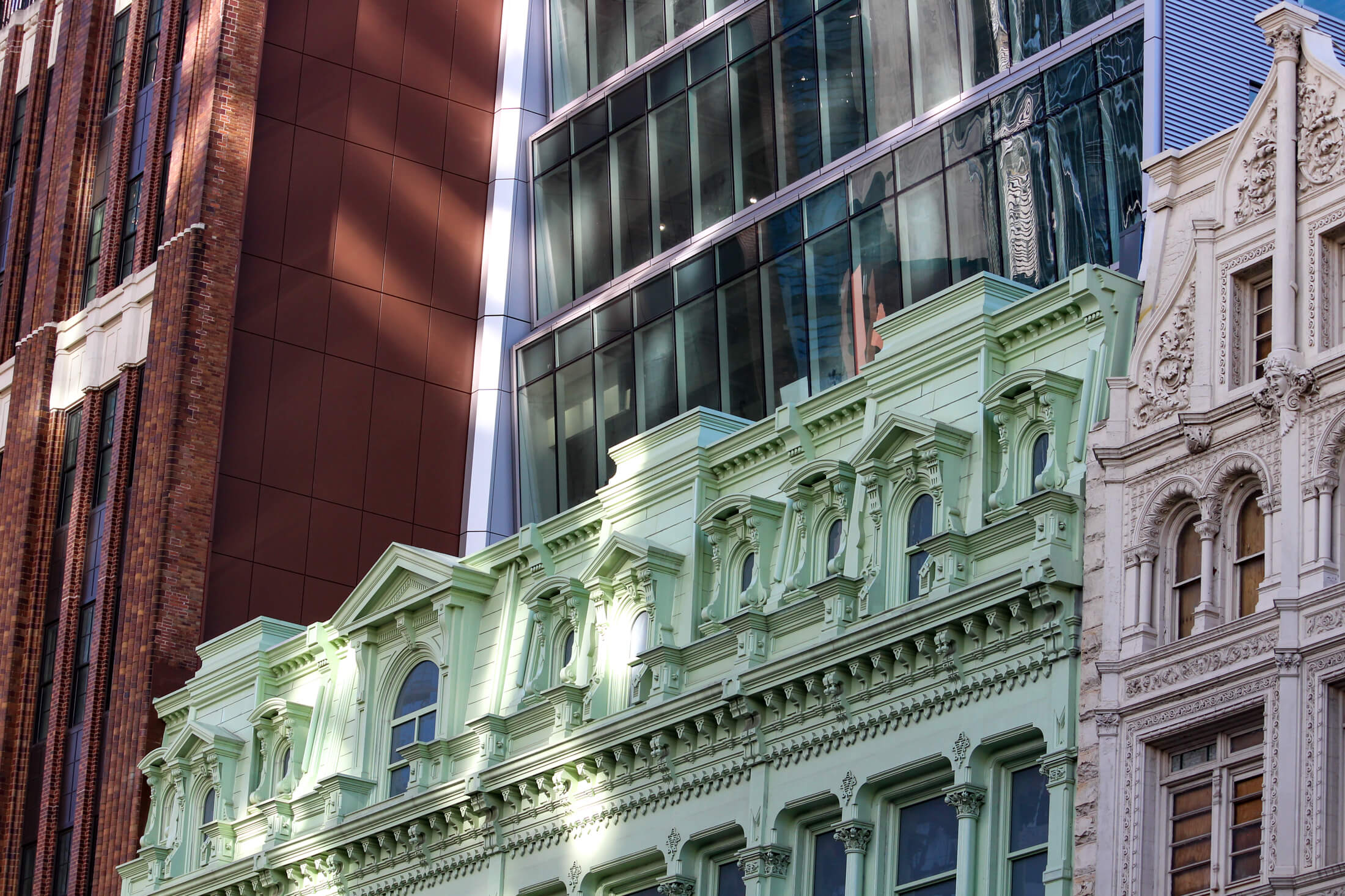 rooflines on Fulton Street