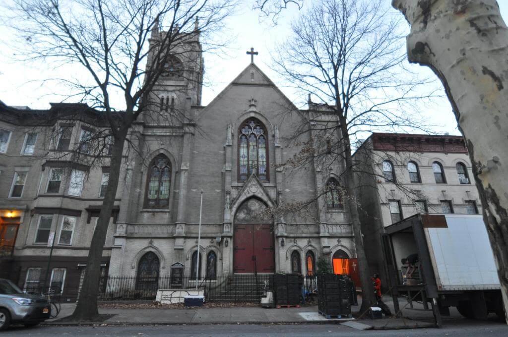 exterior of the church