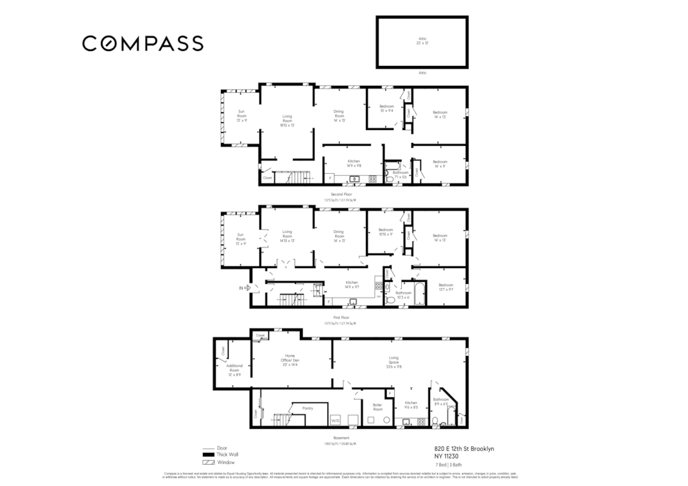 floorplan of 820 east 12th street