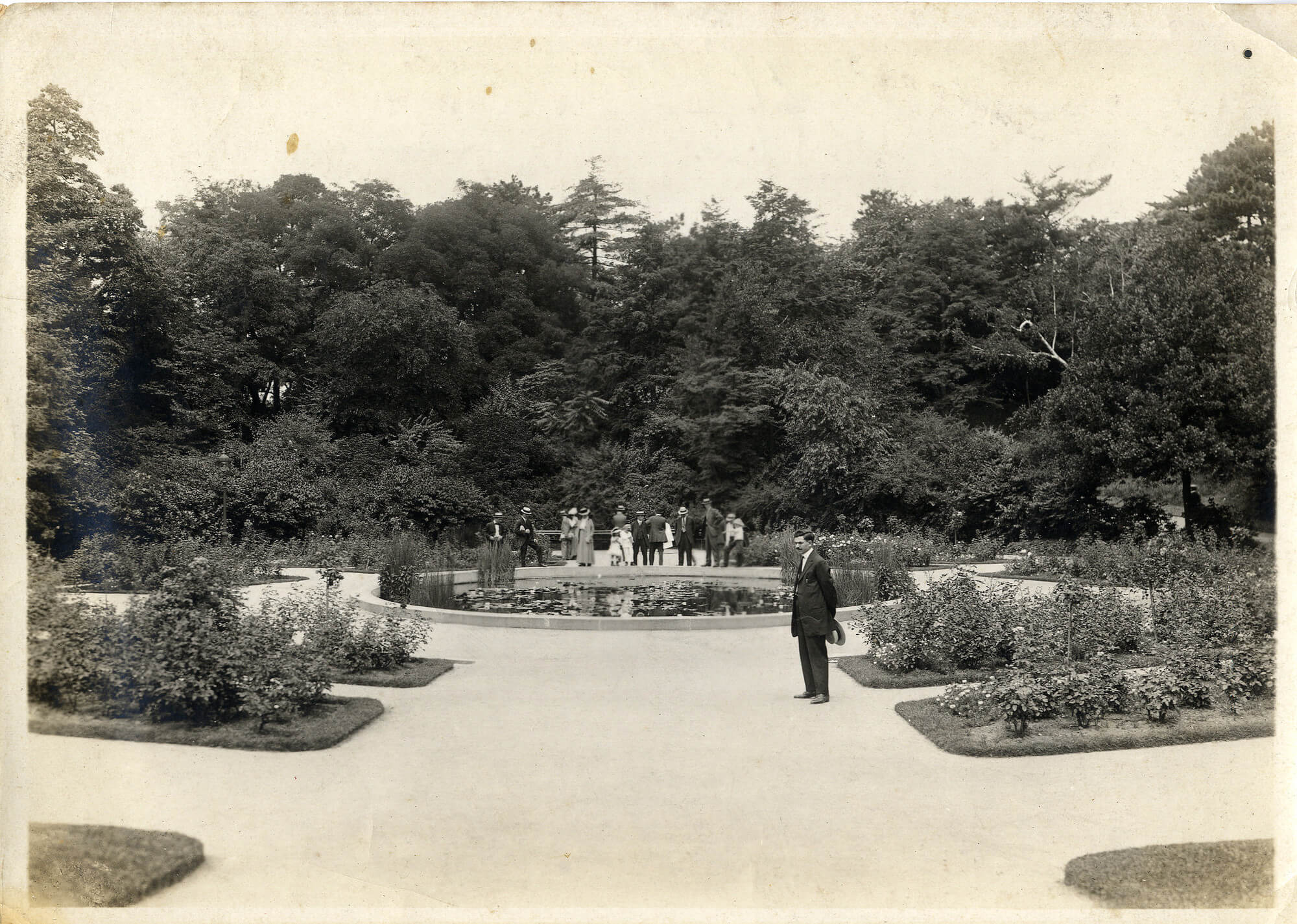 historic image of the garden