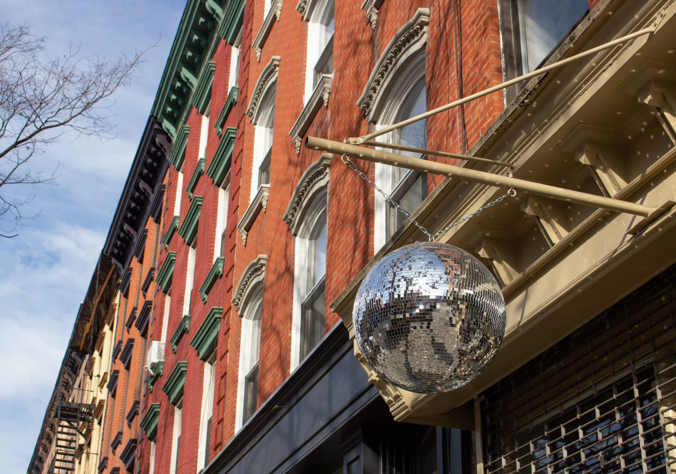 disco ball on atlantic avenue