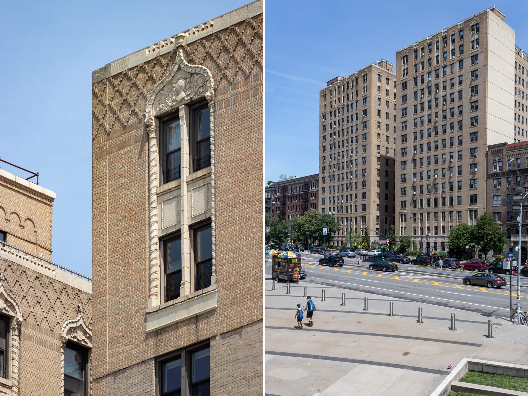 exterior and details of the turner towers