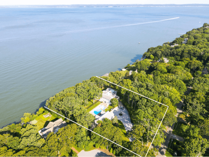 aerial of 4875 nassau point road