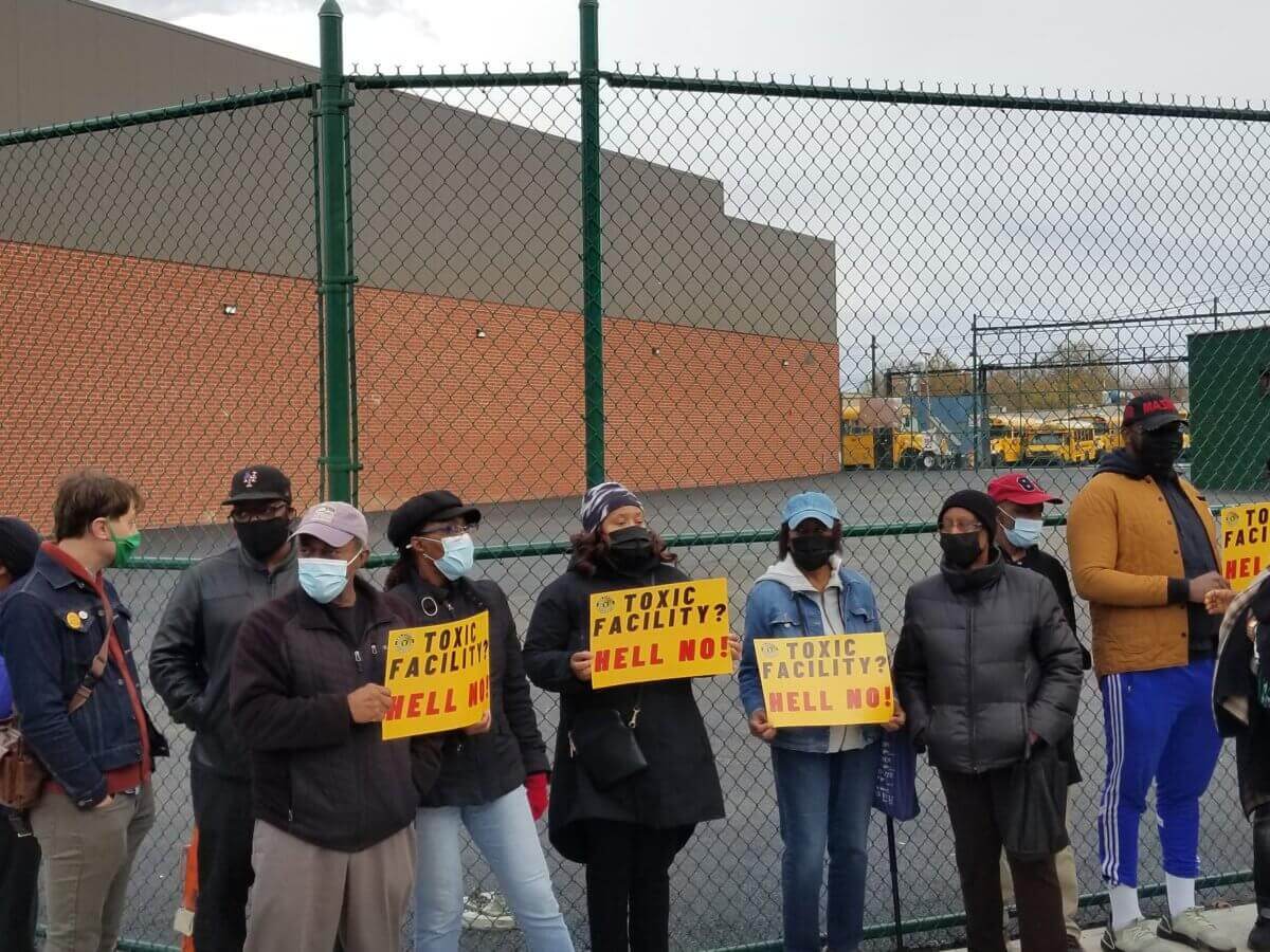 protest at 1427 Ralph Avenue