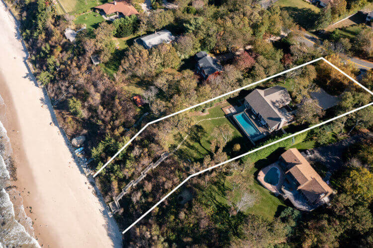 aerial view of house