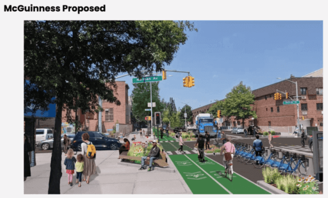 rendering of bike paths