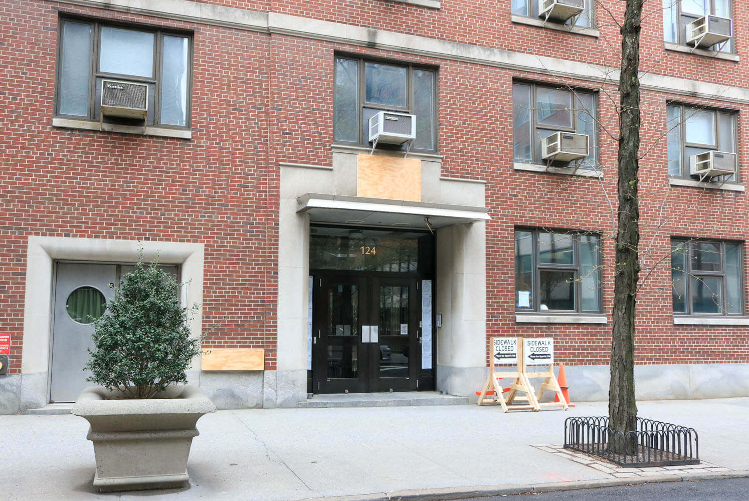 front door of building in 2017