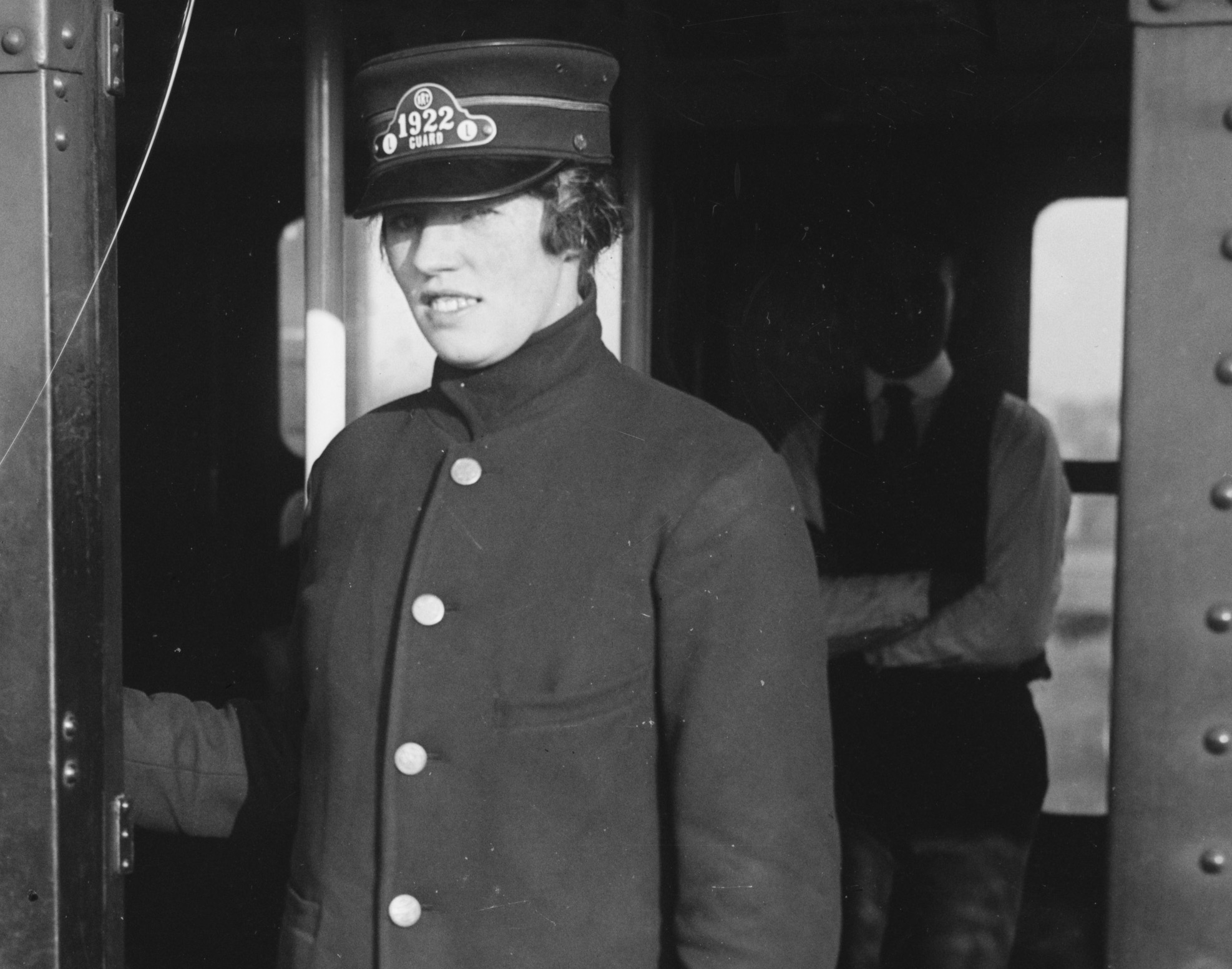 female subway guard