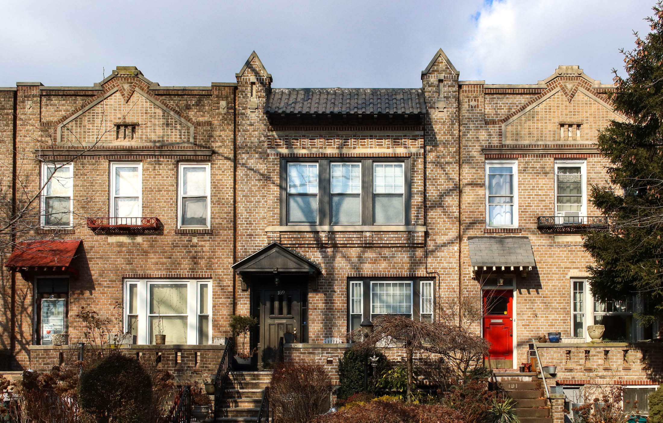 exteriors of row houses