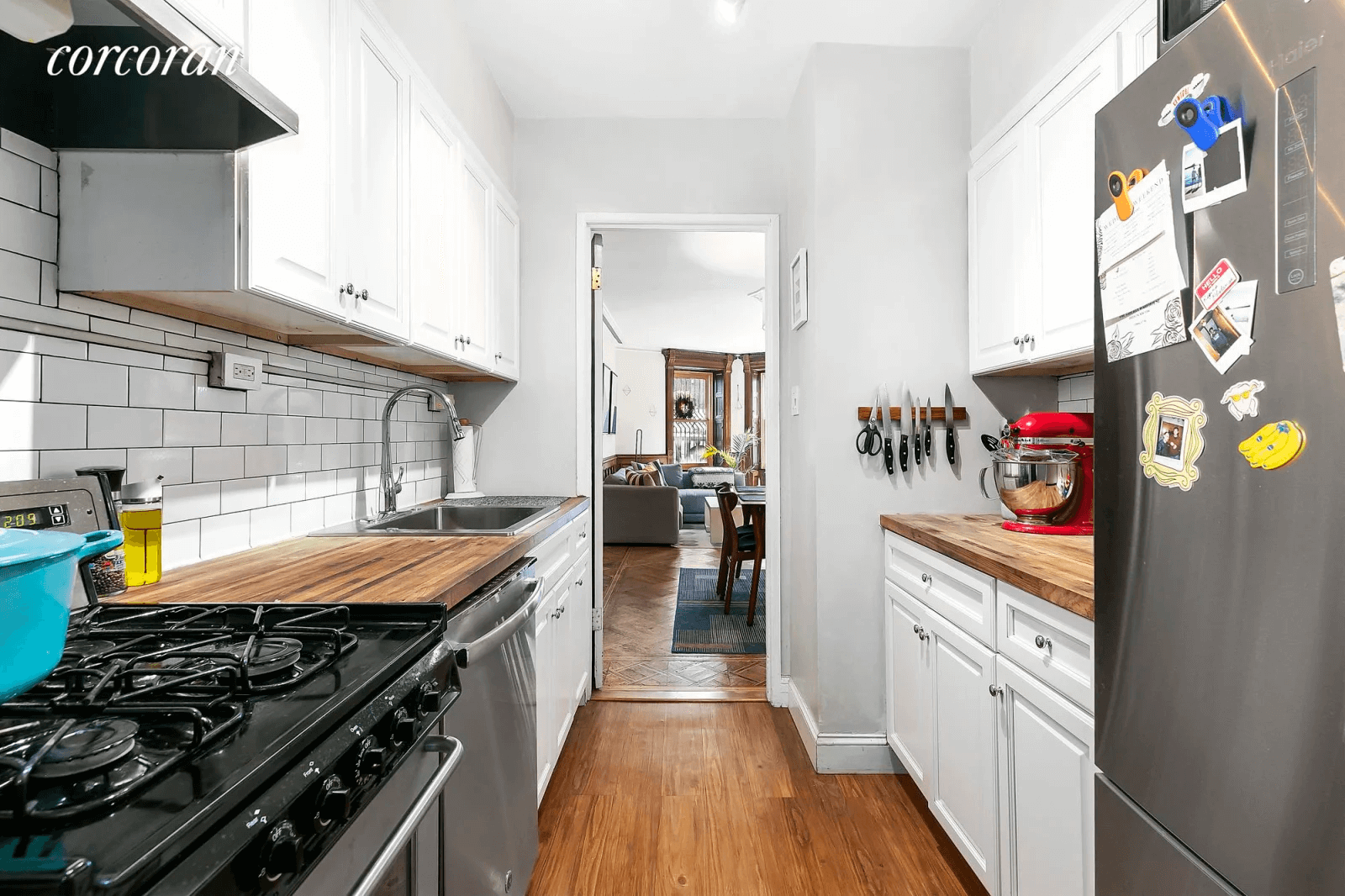 interior of garden apartment at 877 union