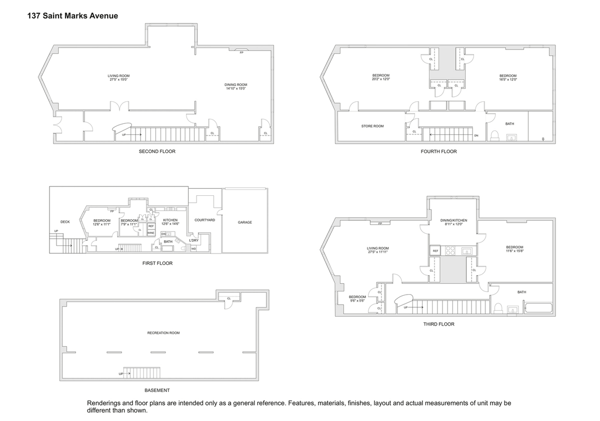 floorplan of 137 st marks avenue