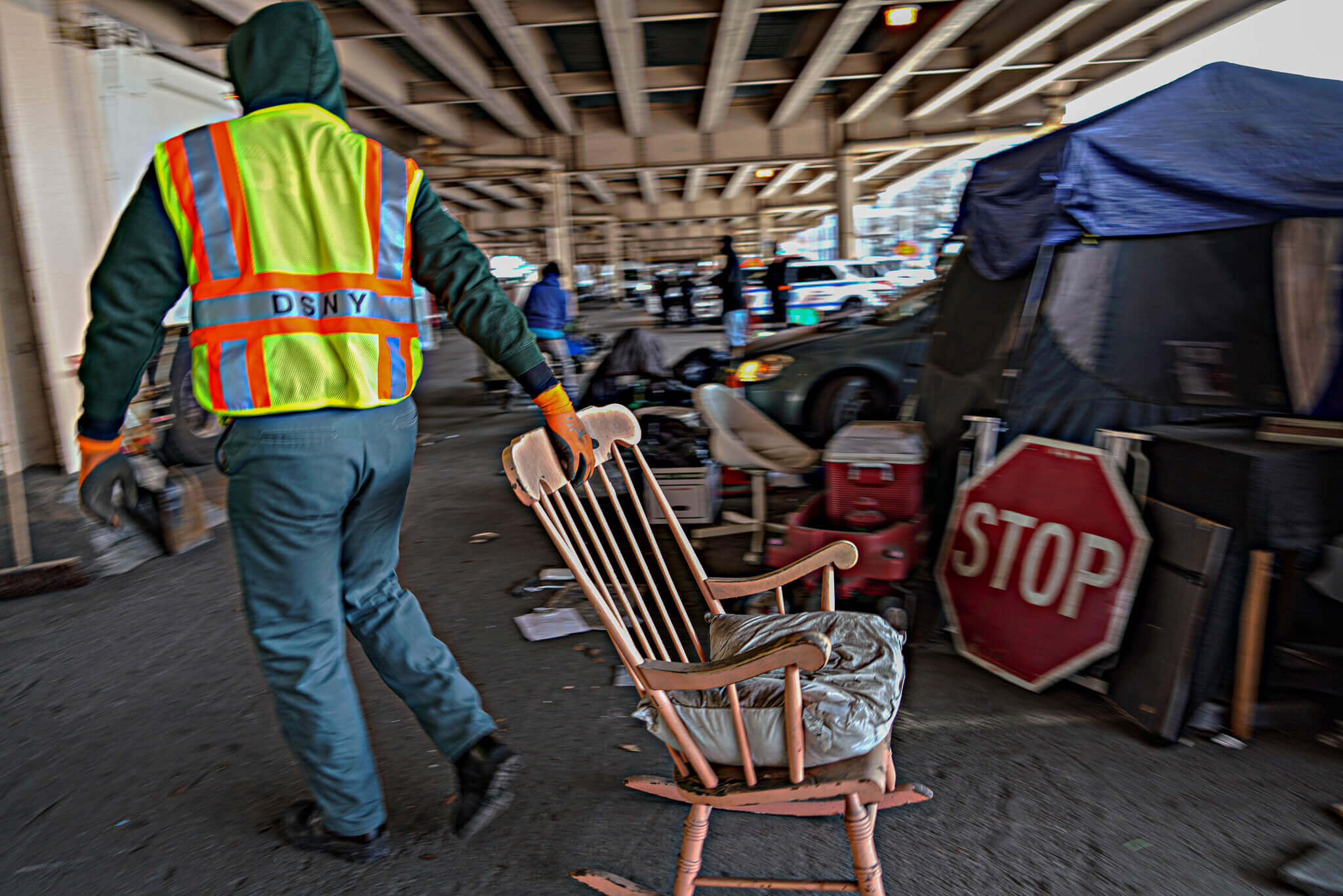 clearing encampment