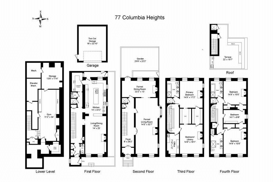 floorplan of 77 columbia heights