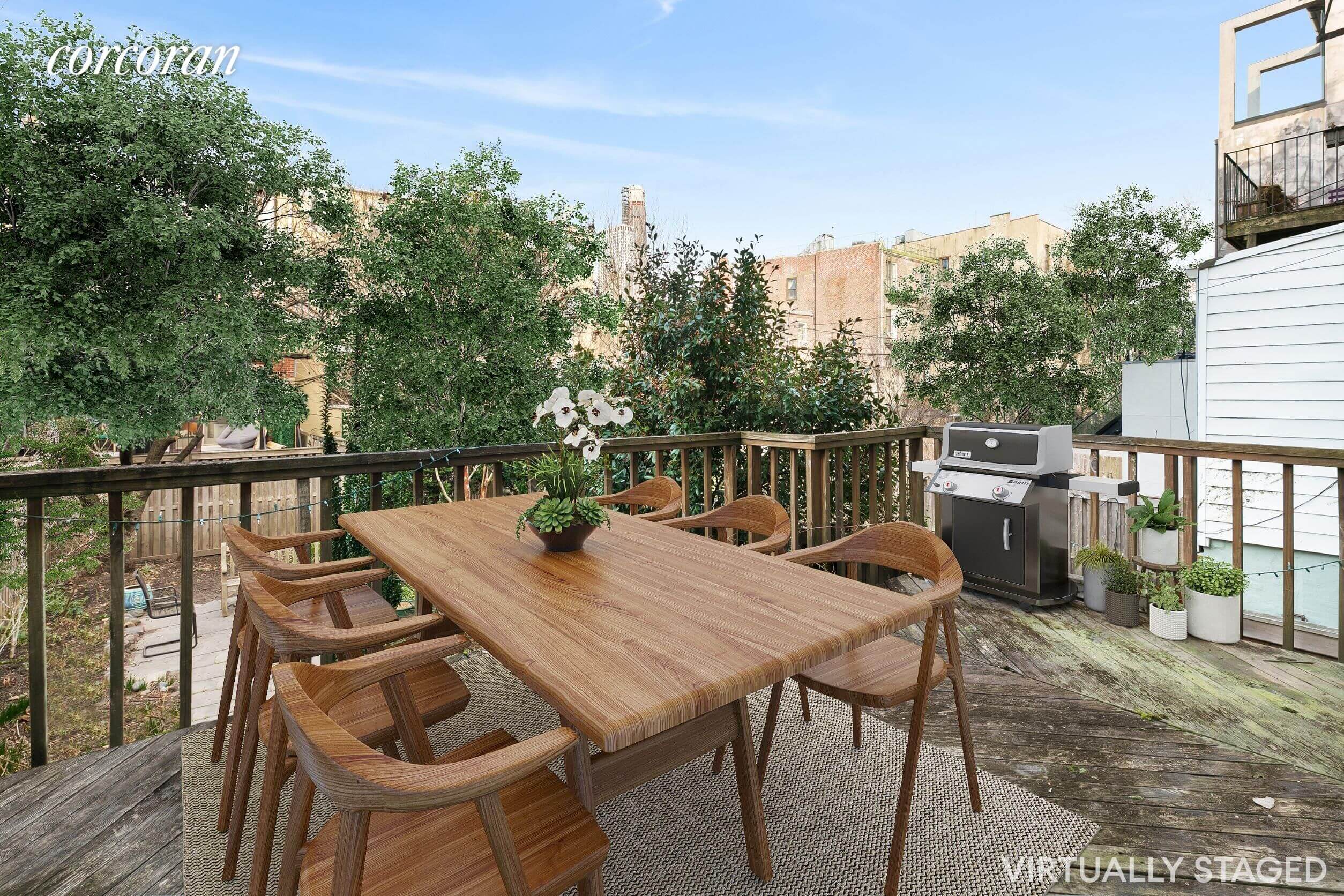 virtually staged deck of 267 warren street