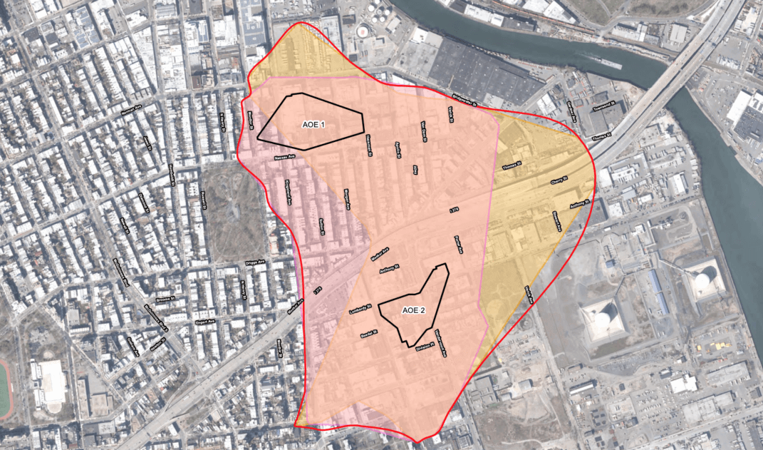 map of the superfund site