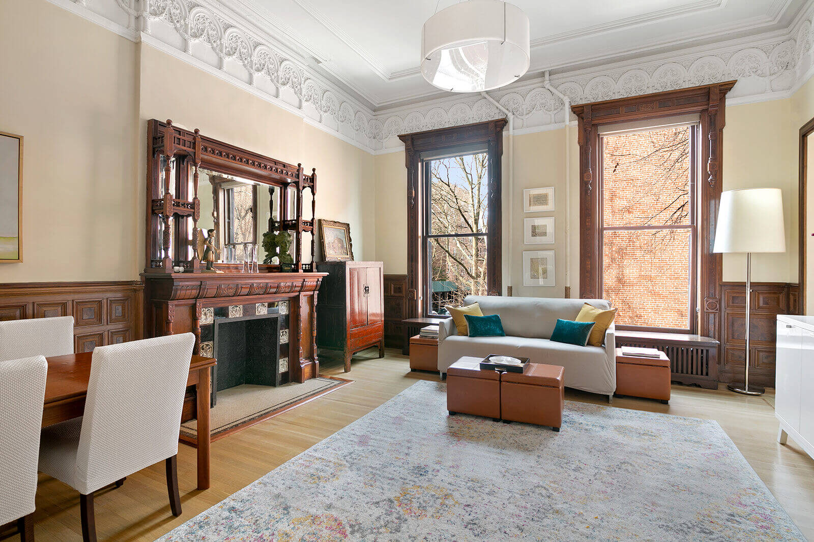 interior of parlor apartment at 50 8th avenue