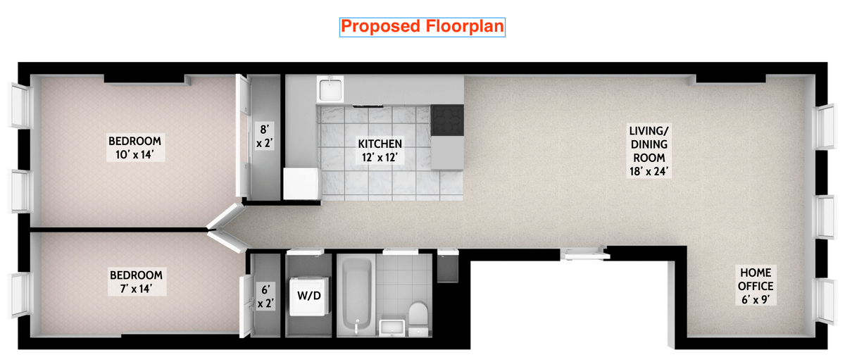 proposed floorplan for 674 carroll street