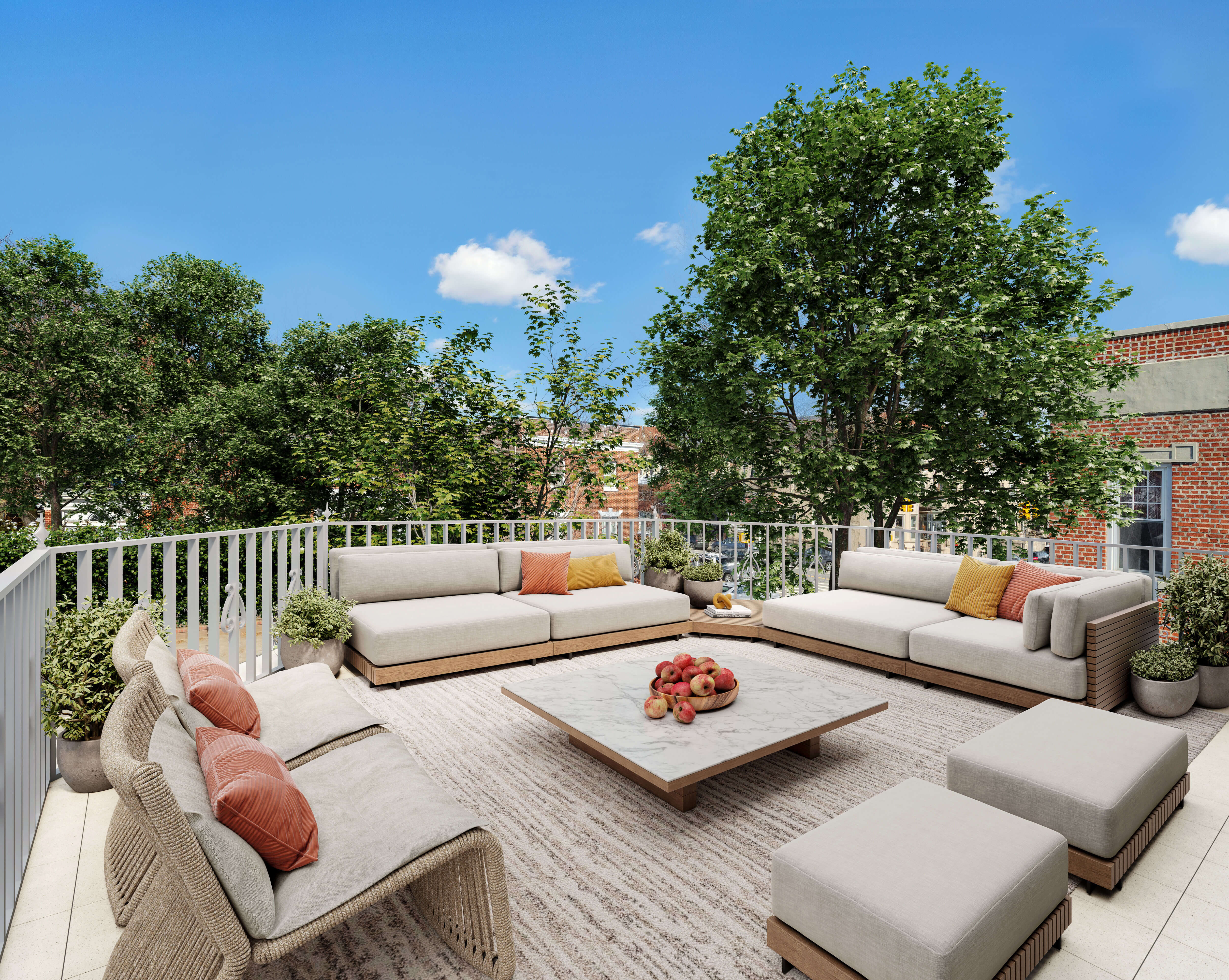 virtually staged bedroom terrace of 110 maple street