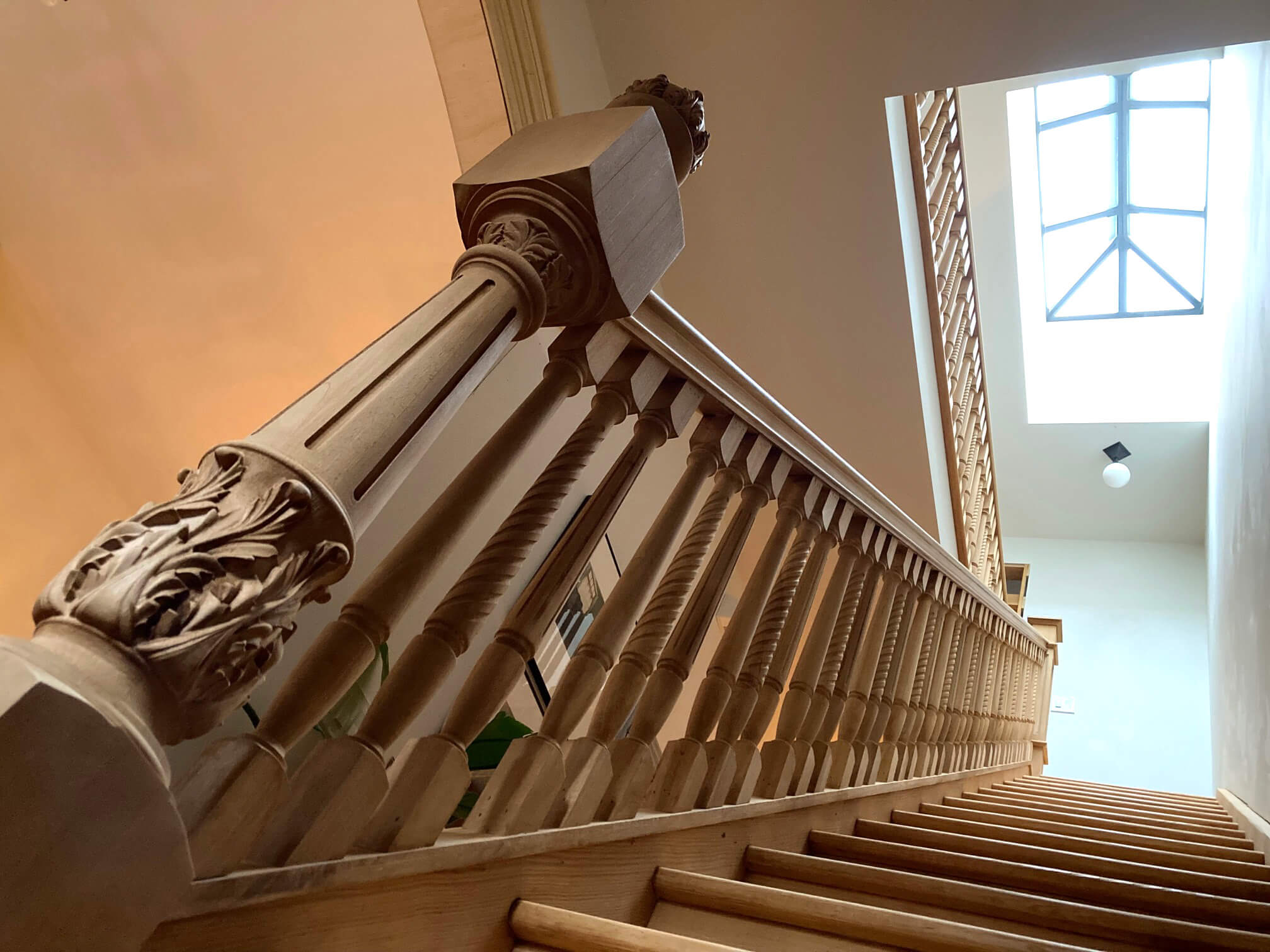 stair looking up to skylight