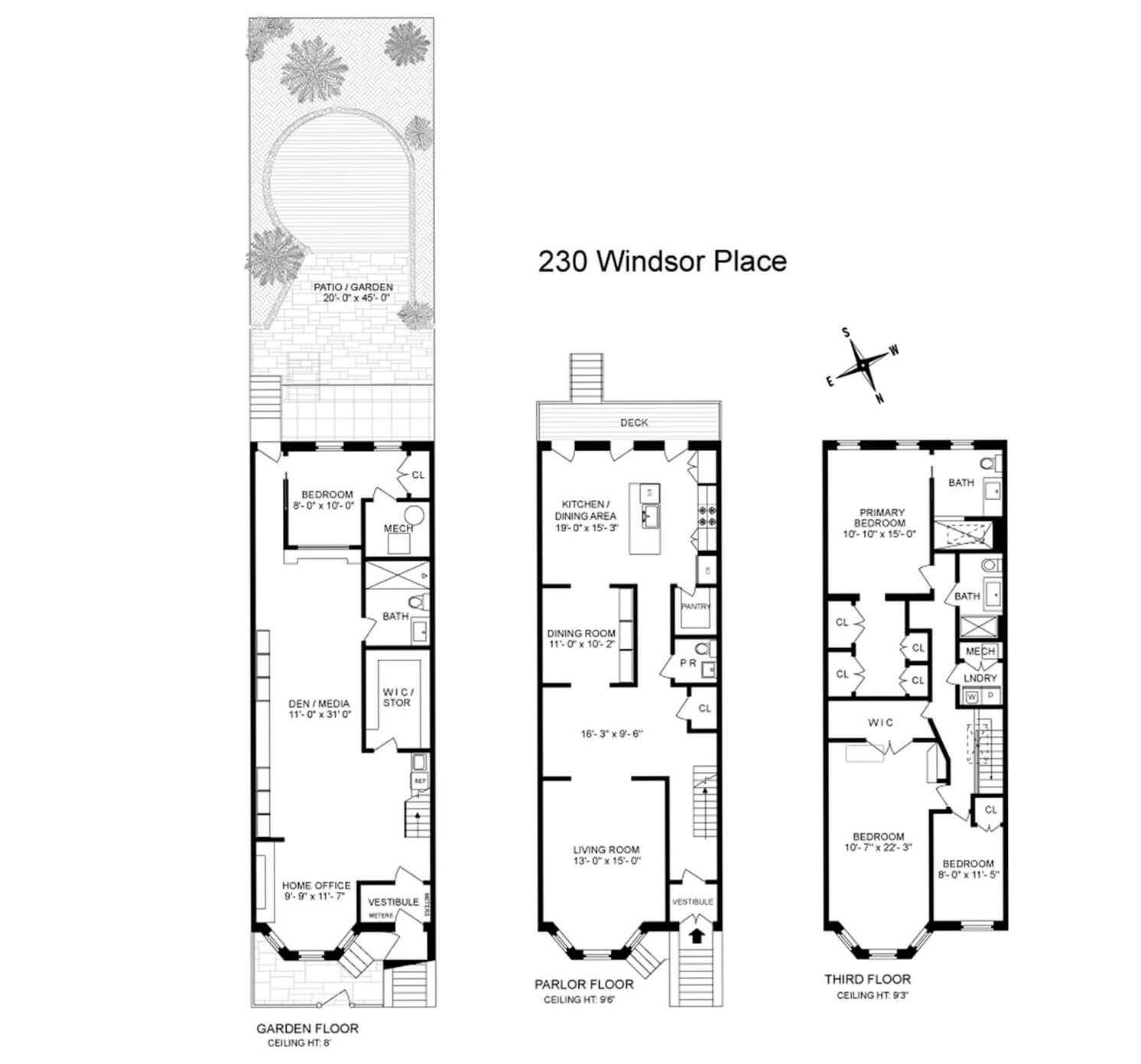 floorplan of 230 windsor place