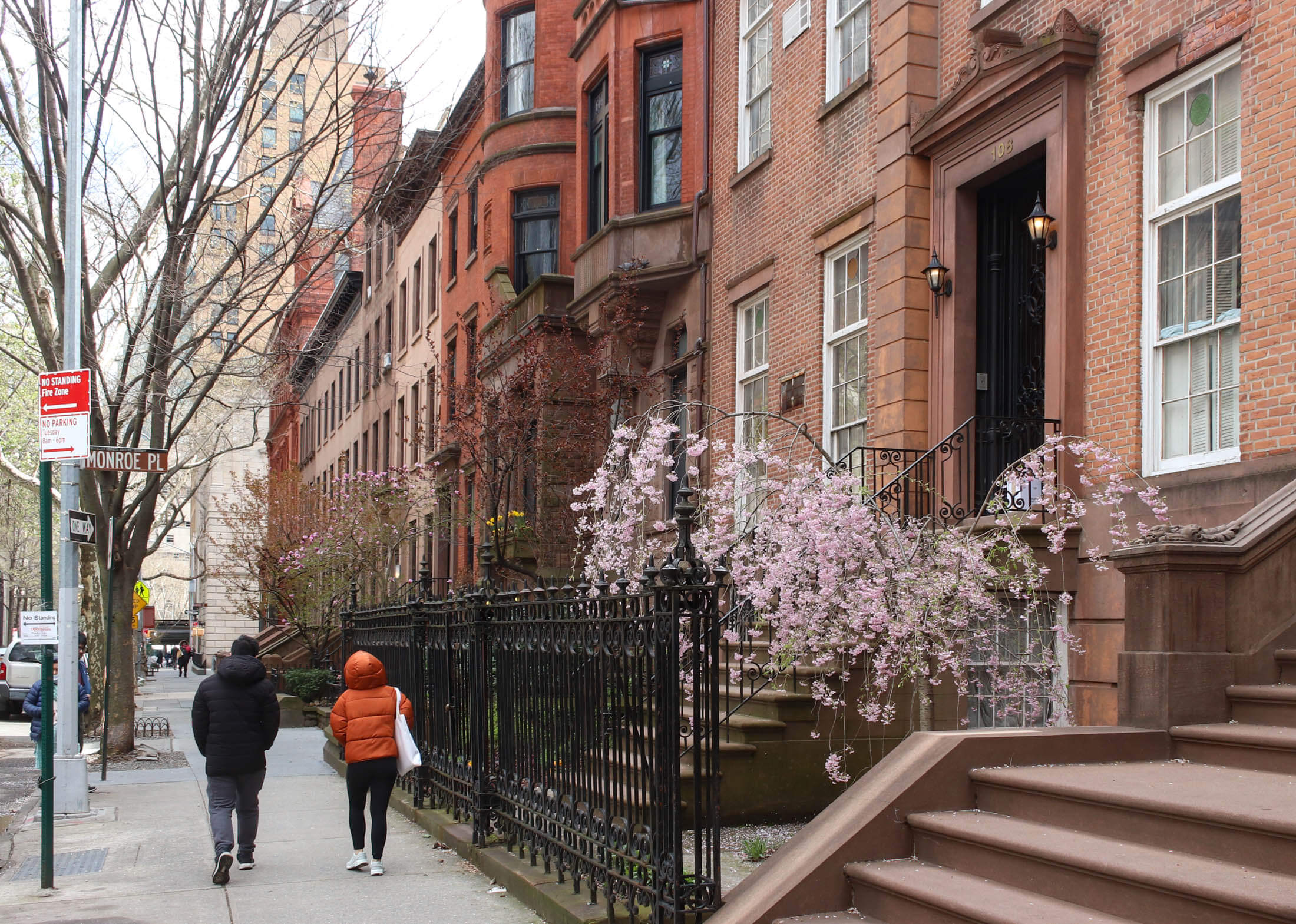 spring on a brooklyn heights street