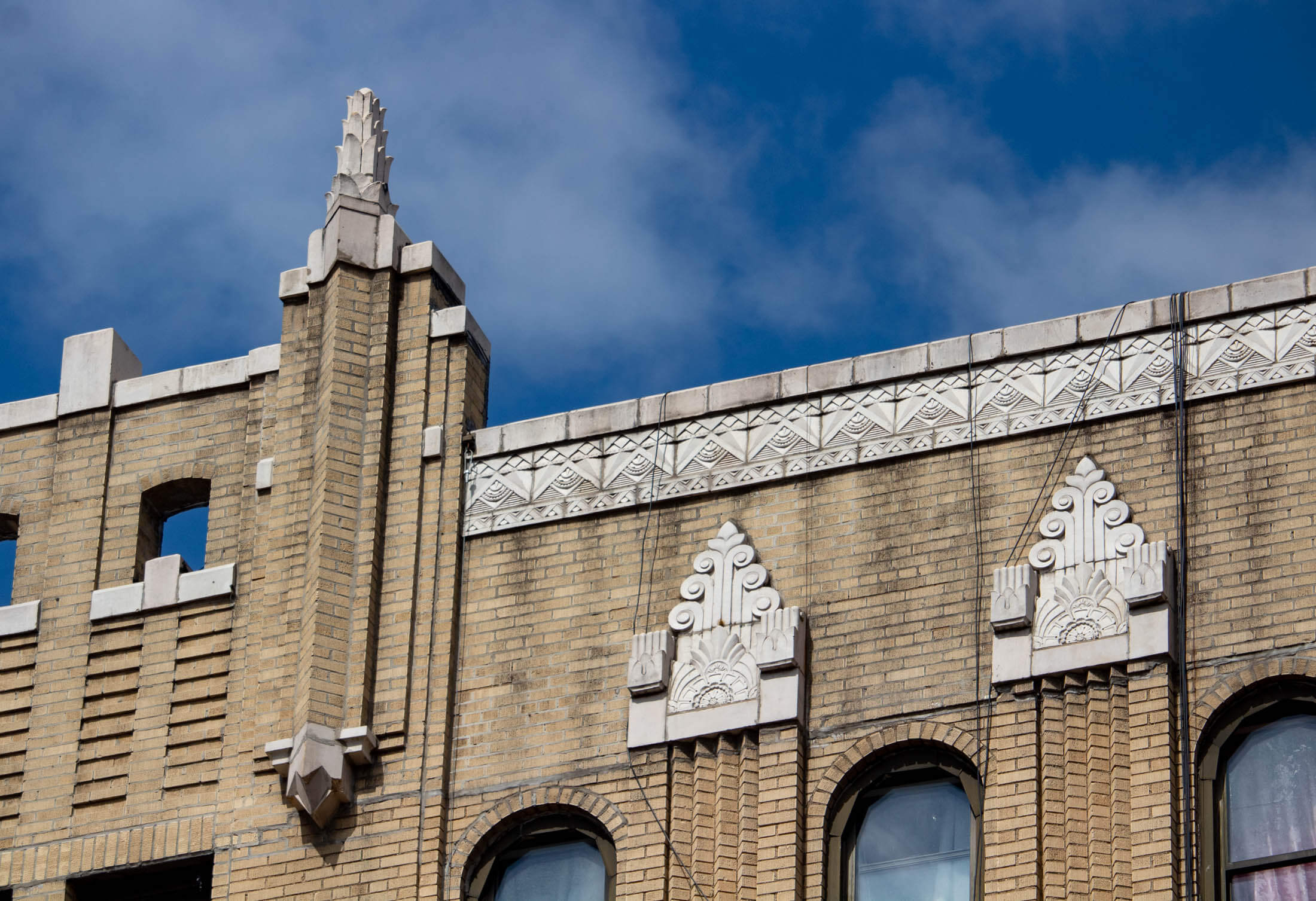 exterior of crown heights art deco building