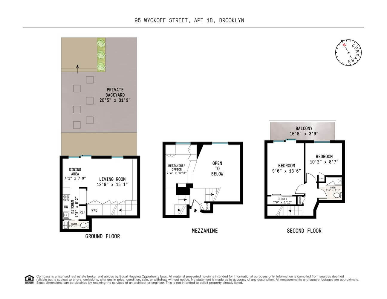 floorplan of 95 wyckoff street 1b