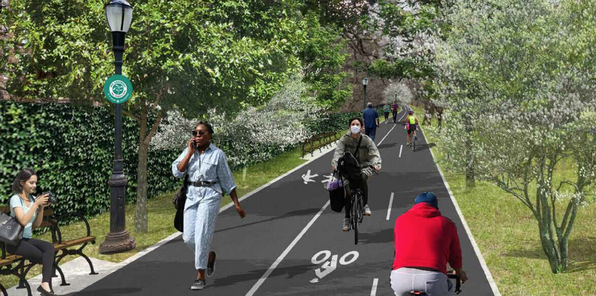 rendering of bike path
