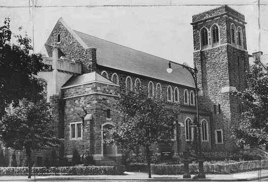 exterior of the church