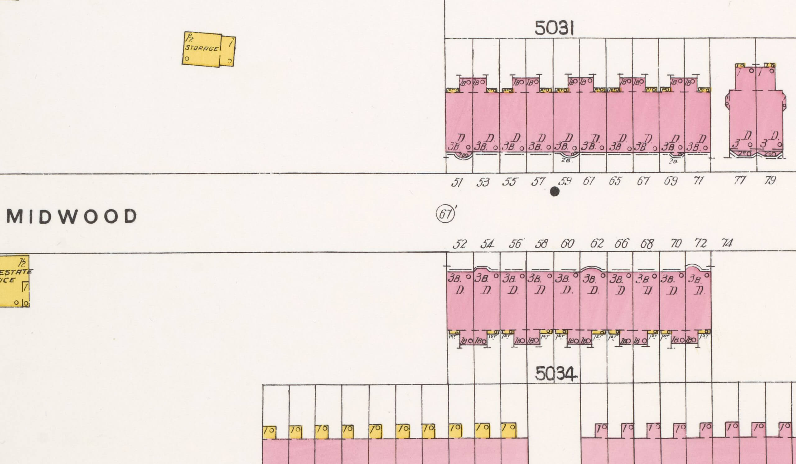 map from 1905 showing the house