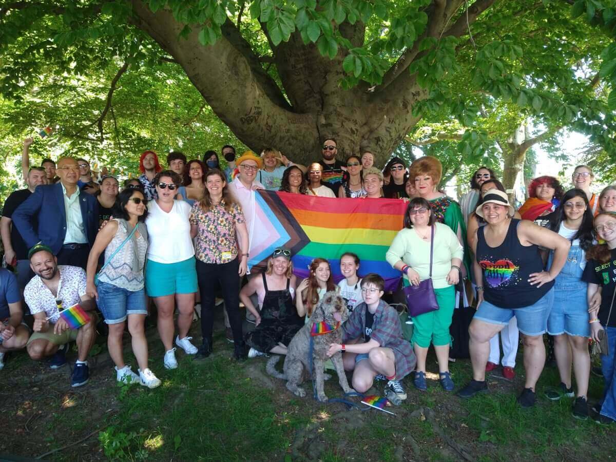 celebrants at the picnic