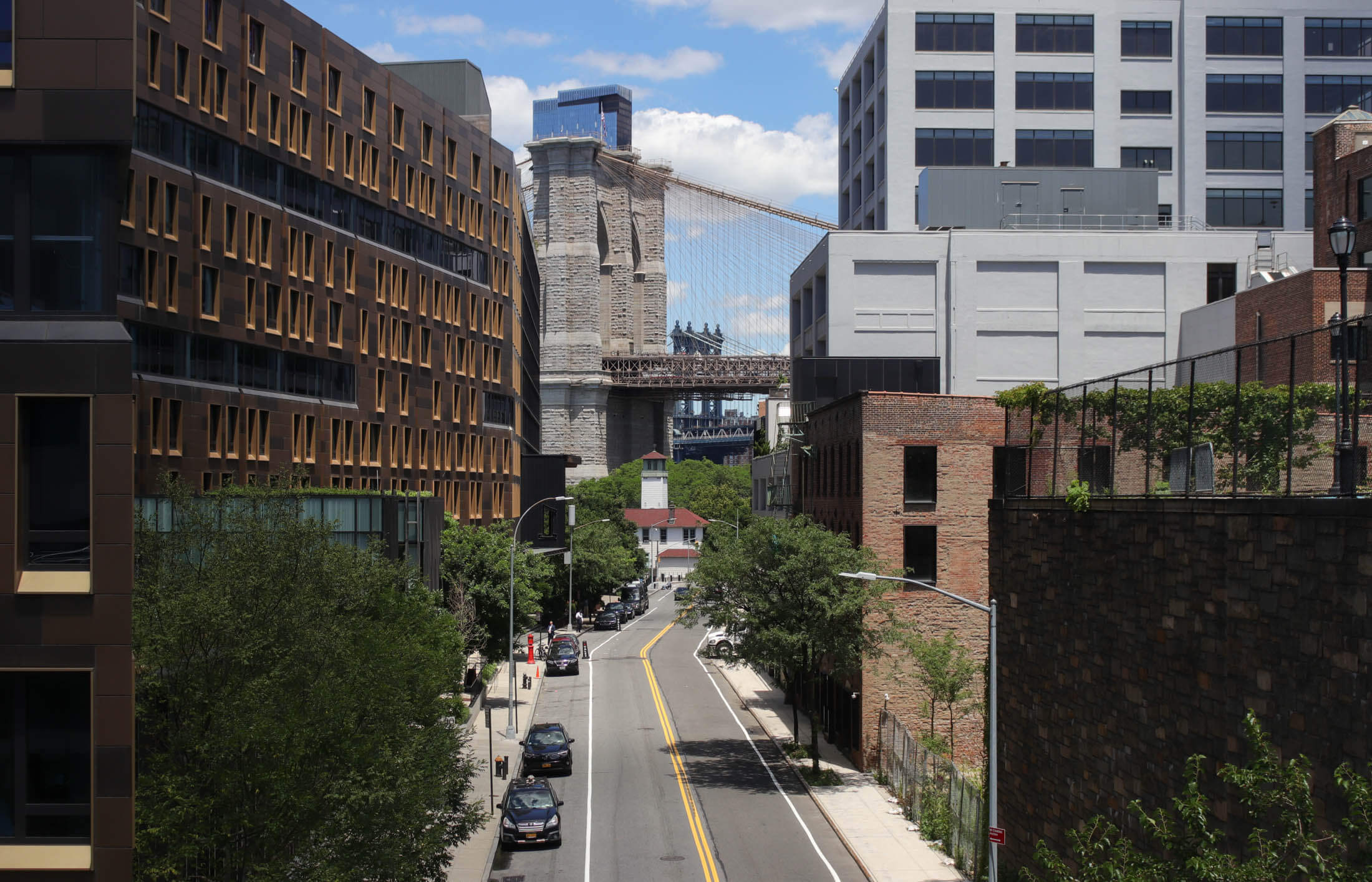 view on furman street from squibb bridge
