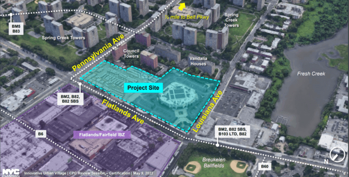 map of proposed project