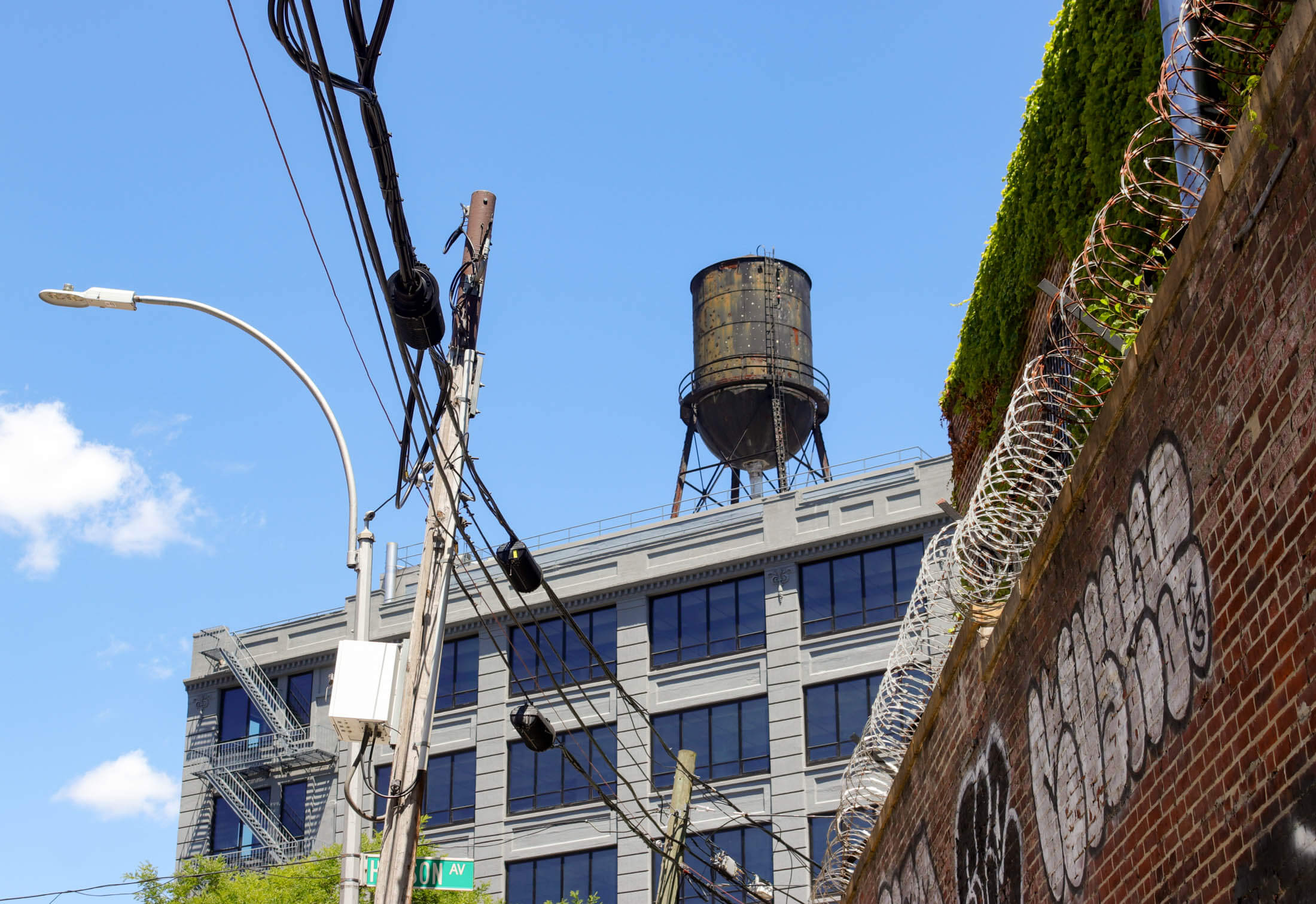 water tower in Vinegar Hill