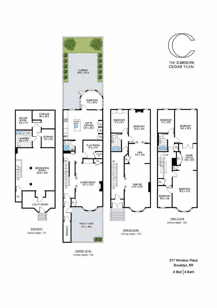 floorplan of 277 windsor place