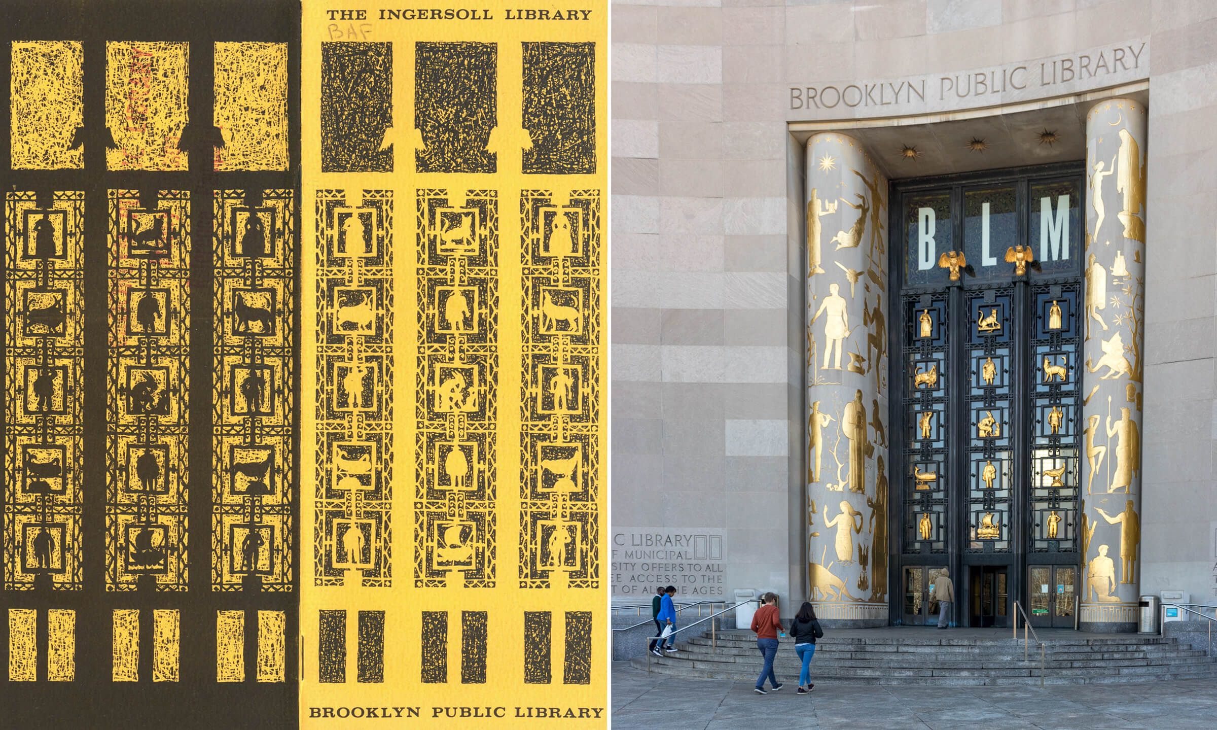 front doors of the central branch