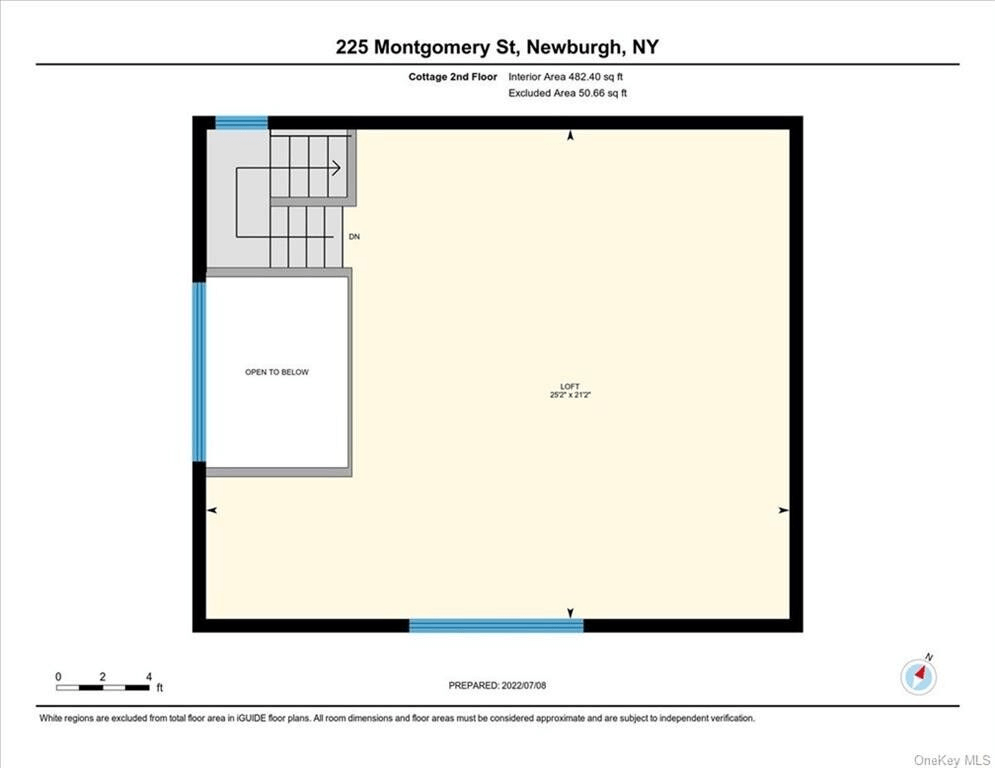 floorplan of cottage at 225 montgomery street